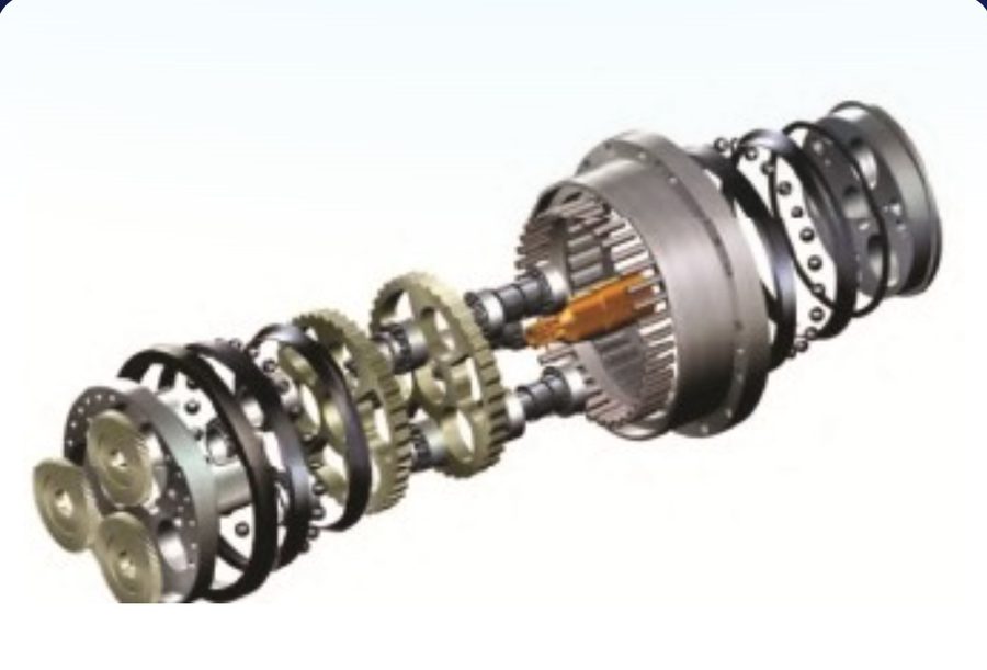 Exploded integrated drivetrain with gearsets